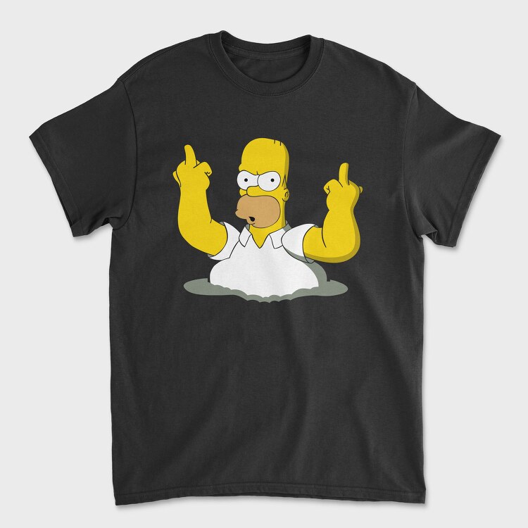 Homer Middle Finger, Tricou Barbati (Unisex)