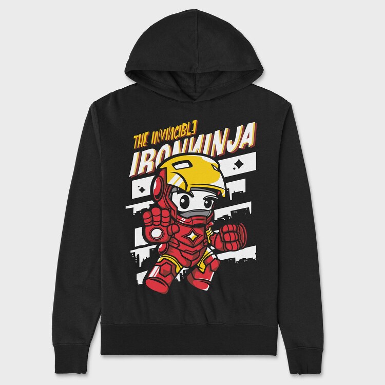 Invincible Iron Ninja, Hanorac Oversize Barbati (Unisex)