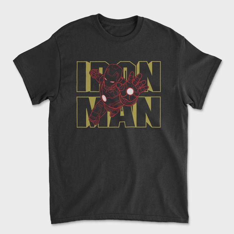 Iron Man Outline, Tricou Barbati (Unisex)