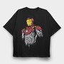 Iron Man Splatter, Tricou Oversize Barbati (Unisex)