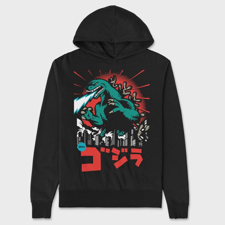 Godzilla Roar, Hanorac Oversize Barbati (Unisex)