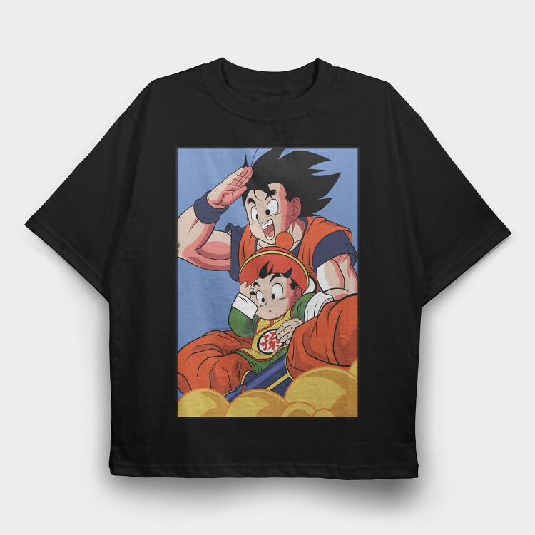 Goku And Son Goku, Tricou Oversize Barbati (Unisex)