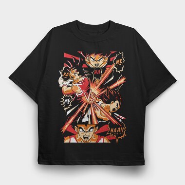 Goku Vs Vegeta, Tricou Oversize Barbati (Unisex)
