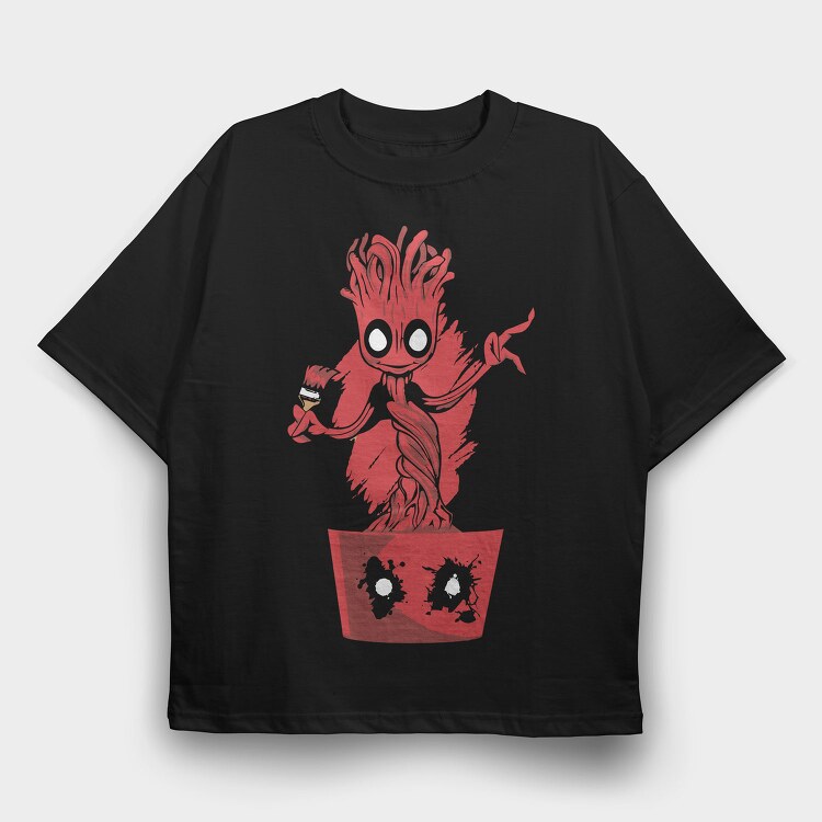 Groot Ice Cream, Tricou Oversize Barbati (Unisex)