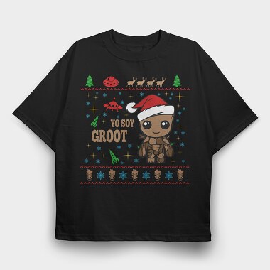 Grootmas Alien Xmas, Tricou Oversize Barbati (Unisex)