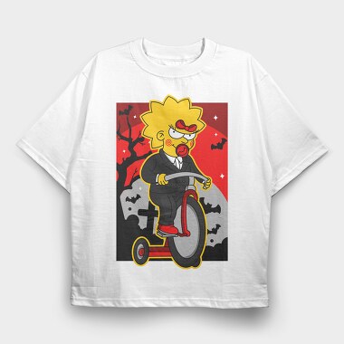 Halloween Lisa Simpson, Tricou Oversize Barbati (Unisex)