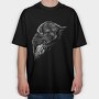 Sleeping Dog Monochrome, Tricou Oversize Barbati (Unisex)