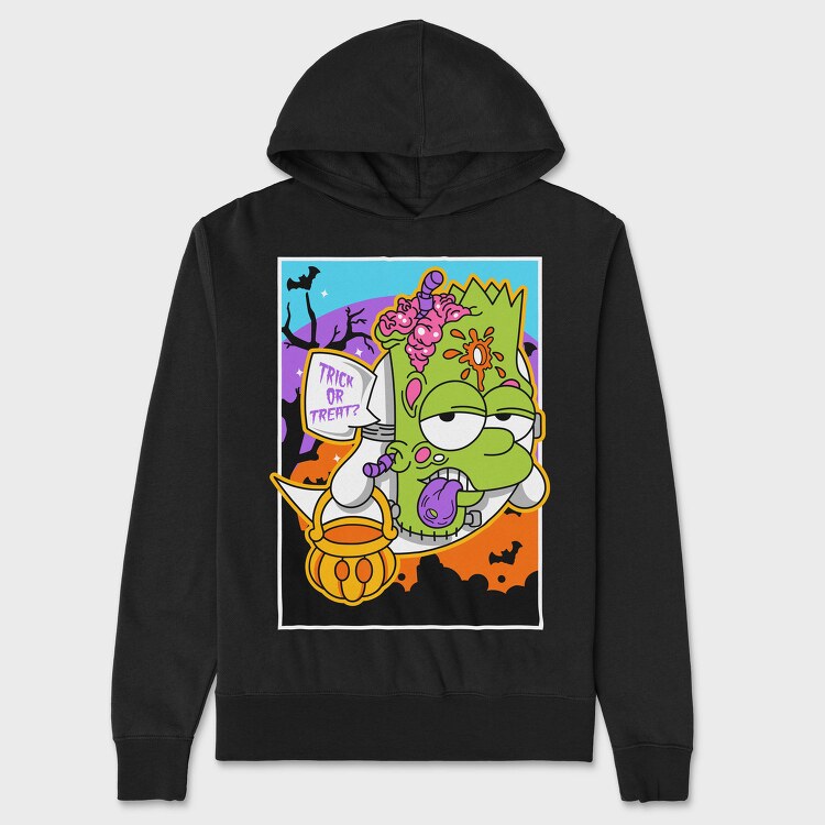 Halloween Zombie Trick Or Treat, Hanorac Oversize Barbati (Unisex)