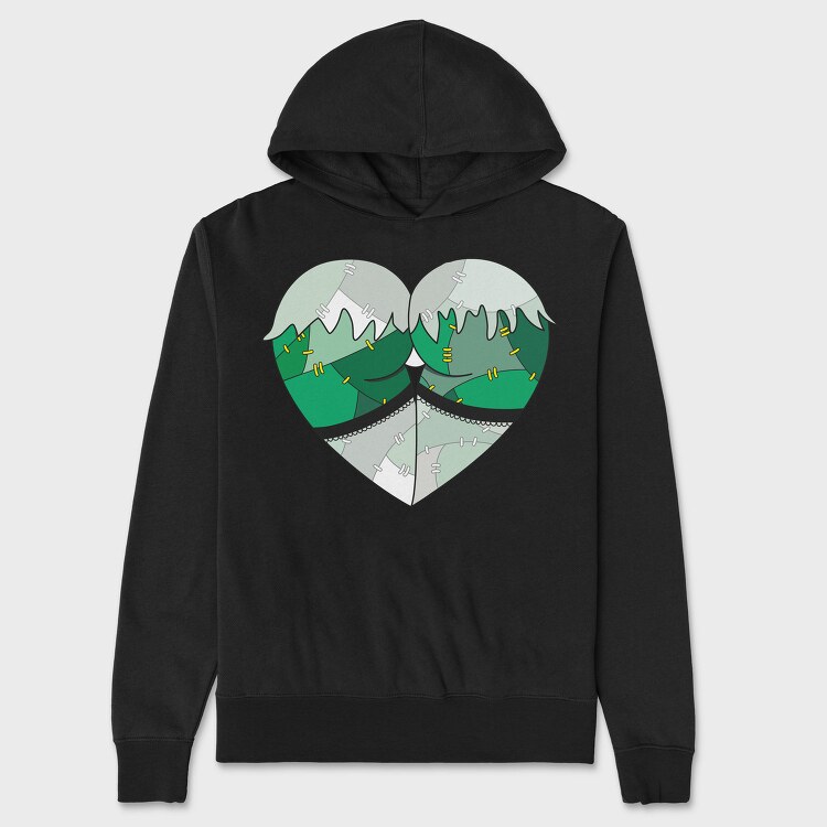 Heart Mountain Split, Hanorac Oversize Barbati (Unisex)