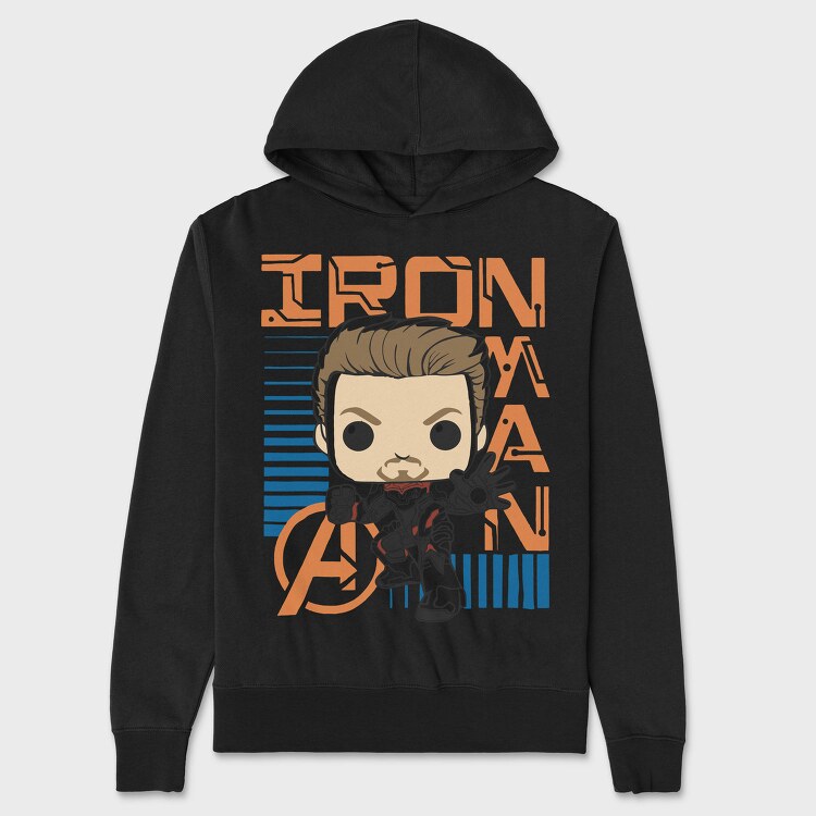 Iron Man Pop Art, Hanorac Oversize Barbati (Unisex)