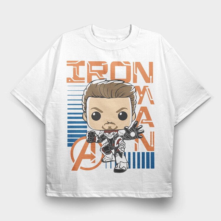 Iron Man Pop Art, Tricou Oversize Barbati (Unisex)