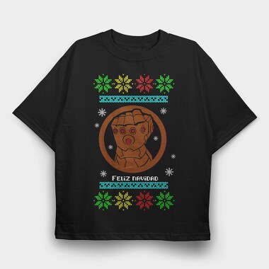 Knitted Reindeer Sweater, Tricou Oversize Barbati (Unisex)