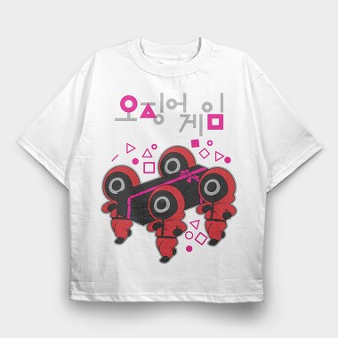 Korean Boombox Fun, Tricou Oversize Barbati (Unisex)