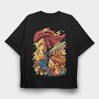 Flame Warrior, Tricou Oversize Barbati (Unisex)