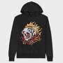 Flaming Tiger Roar, Hanorac Oversize Barbati (Unisex)