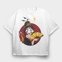Geisha Halloween, Tricou Oversize Barbati (Unisex)