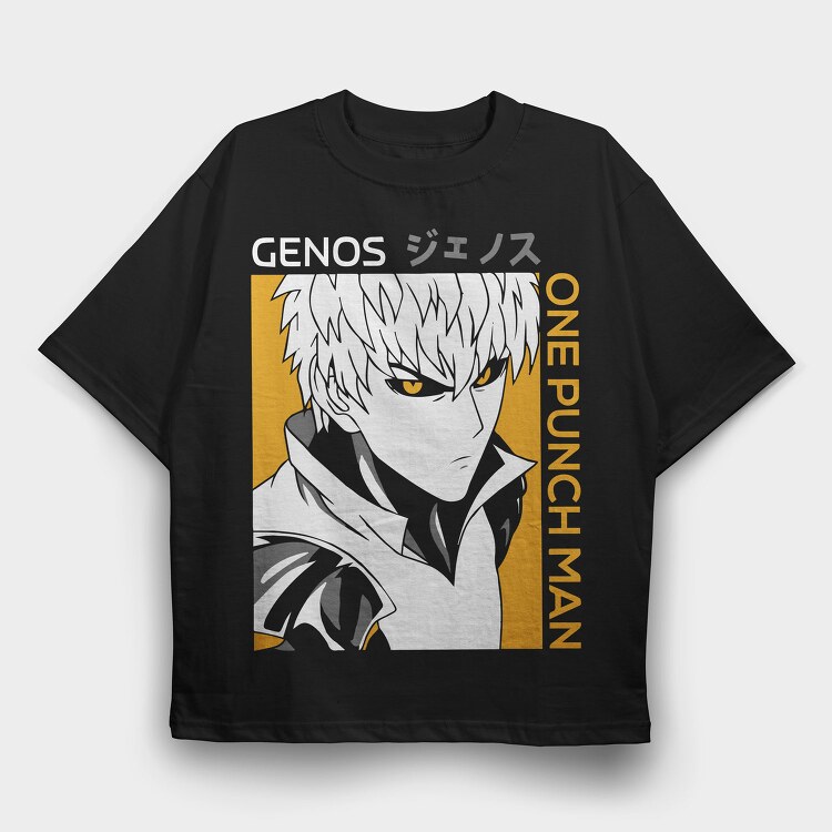 Genos One Punch Man, Tricou Oversize Barbati (Unisex)
