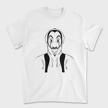 Money Heist Mask Hoodie, Tricou Barbati (Unisex)
