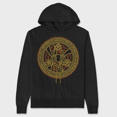 Pentagram Symbol, Hanorac Oversize Barbati (Unisex)