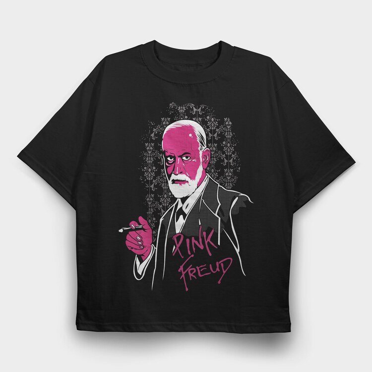 Pink Freud, Tricou Oversize Barbati (Unisex)