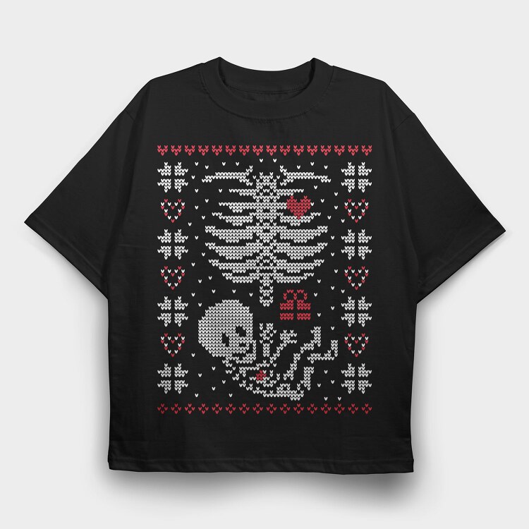 Pixelated Hearts, Tricou Oversize Barbati (Unisex)