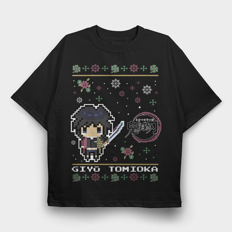 Pixelated Winter Warrior, Tricou Oversize Barbati (Unisex)