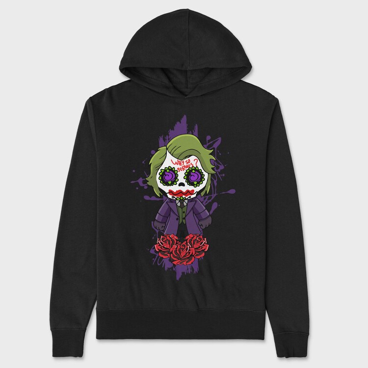 Joker Skull Roses, Hanorac Oversize Barbati (Unisex)