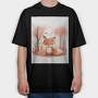Fox In Forest, Tricou Oversize Barbati (Unisex)