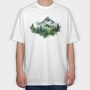 Foggy Forest Peak, Tricou Oversize Barbati (Unisex)