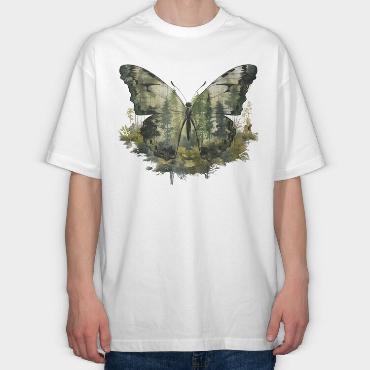 Forest Fantasy Wing, Tricou Oversize Barbati (Unisex)