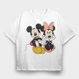 Mickey Minnie Love, Tricou Oversize Barbati (Unisex)