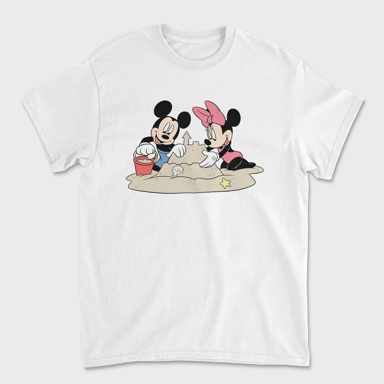 Mickey Minnie Sandcastle, Tricou Barbati (Unisex)