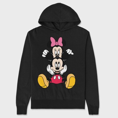 Mickey Mouse Bow Tie, Hanorac Oversize Barbati (Unisex)