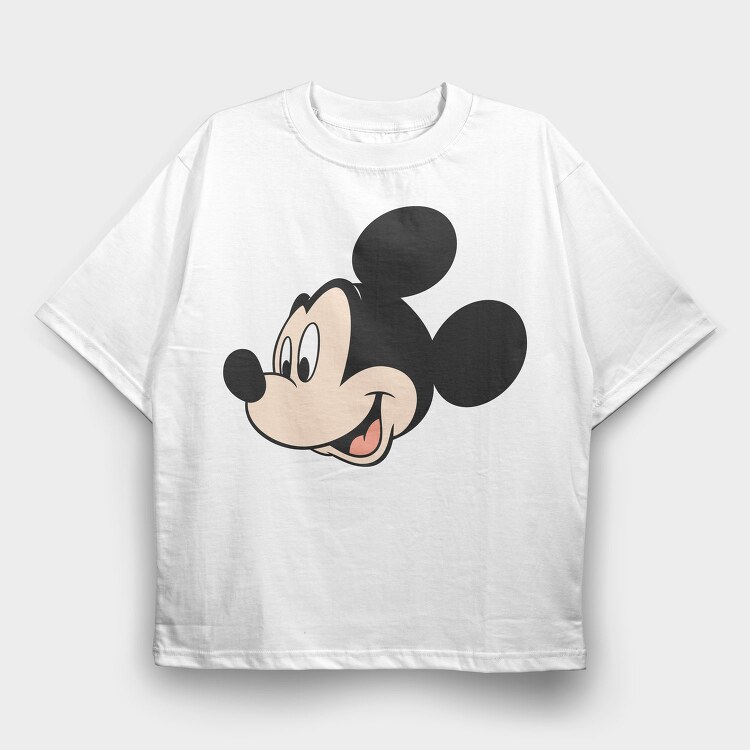Mickey Mouse Smile, Tricou Oversize Barbati (Unisex)