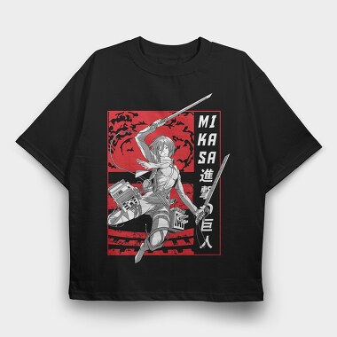 Mikasa Sword Fight, Tricou Oversize Barbati (Unisex)
