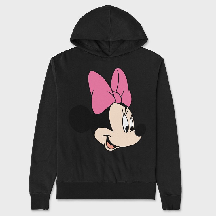Minnie Mouse Bow, Hanorac Oversize Barbati (Unisex)