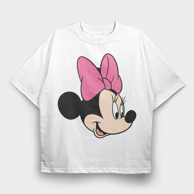 Minnie Mouse Bow, Tricou Oversize Barbati (Unisex)