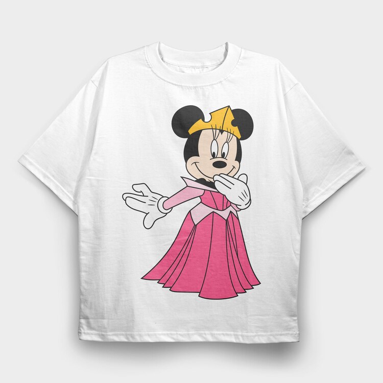 Minnie Mouse Princess, Tricou Oversize Barbati (Unisex)