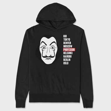 Money Heist Mask, Hanorac Oversize Barbati (Unisex)