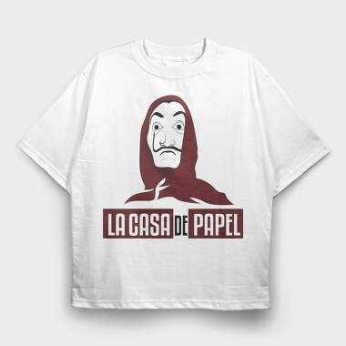 La Casa De Papel Mask, Tricou Oversize Barbati (Unisex)