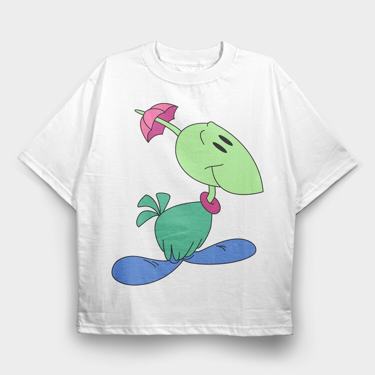 Leafy Smile, Tricou Oversize Barbati (Unisex)