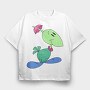 Leafy Smile, Tricou Oversize Barbati (Unisex)
