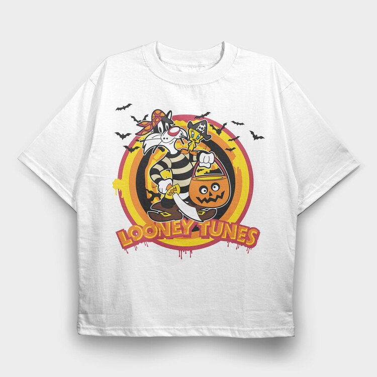 Looney Halloween Tunes 1, Tricou Oversize Barbati (Unisex)