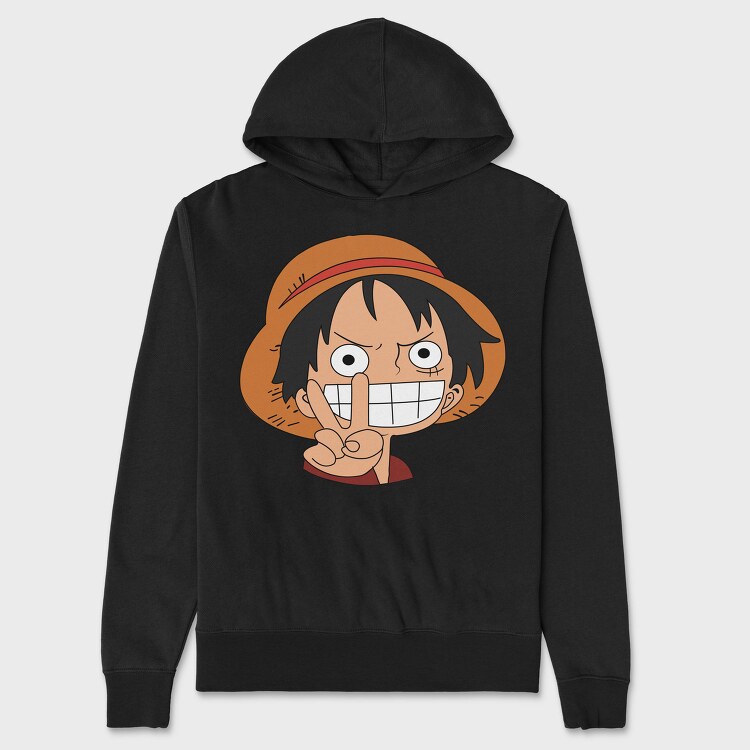 Luffy Smile, Hanorac Oversize Barbati (Unisex)