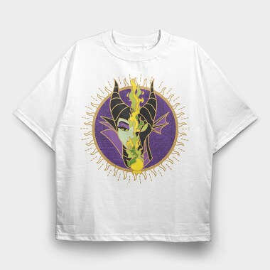 Maleficent Flame 1, Tricou Oversize Barbati (Unisex)