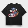 Mario Captain Shield, Tricou Oversize Barbati (Unisex)
