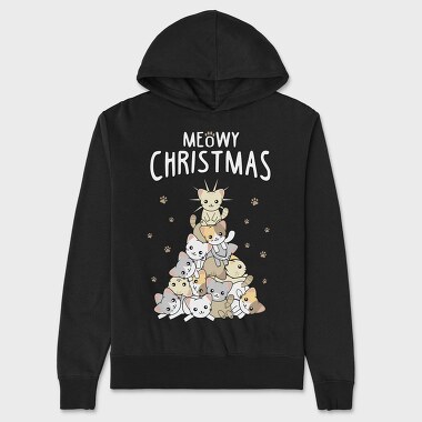 Meowmy Kitty Stack, Hanorac Oversize Barbati (Unisex)