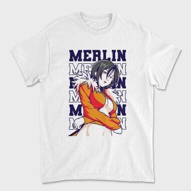Merlin Fox Girl, Tricou Barbati (Unisex)