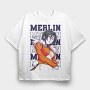 Merlin Fox Girl, Tricou Oversize Barbati (Unisex)