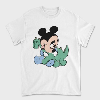 Mickey Dinosaur Hug, Tricou Barbati (Unisex)